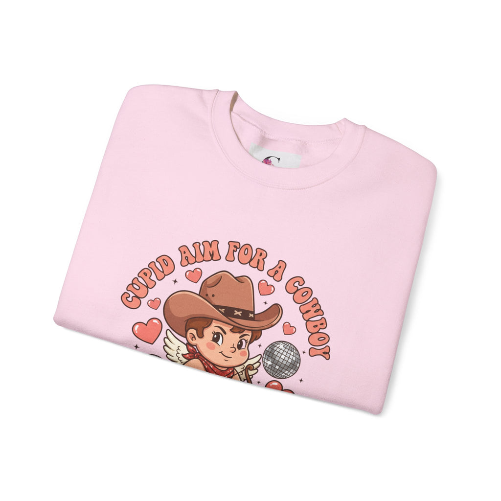 Cowboy Valentine Crewneck Sweatshirt | Western Valentine, Boot Heart Design