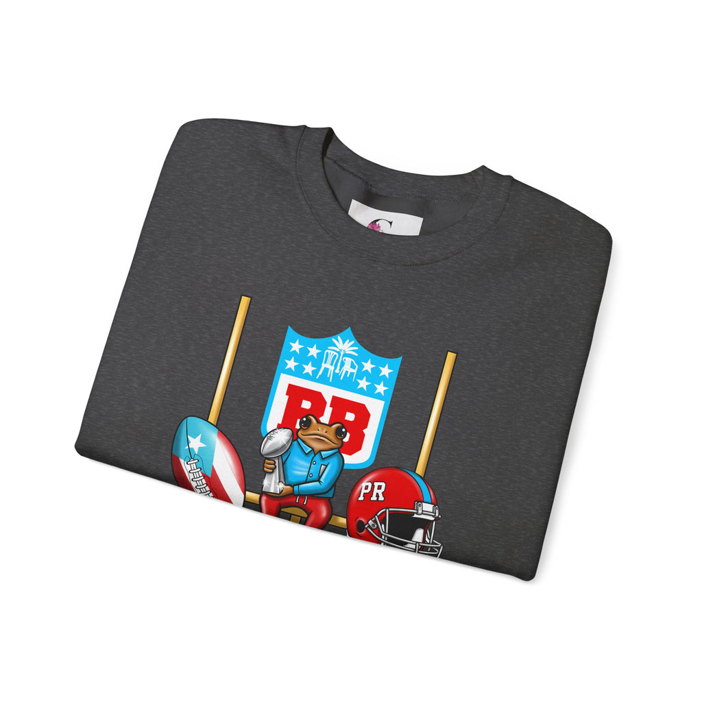 Benito Bowl Football Crewneck Sweatshirt — Retro Puerto Rico Flag Game Day Pullover