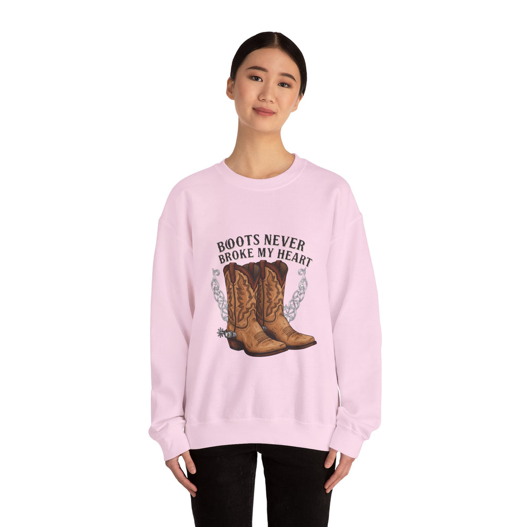 “Boots Never Broke My Heart” Western Sweatshirt