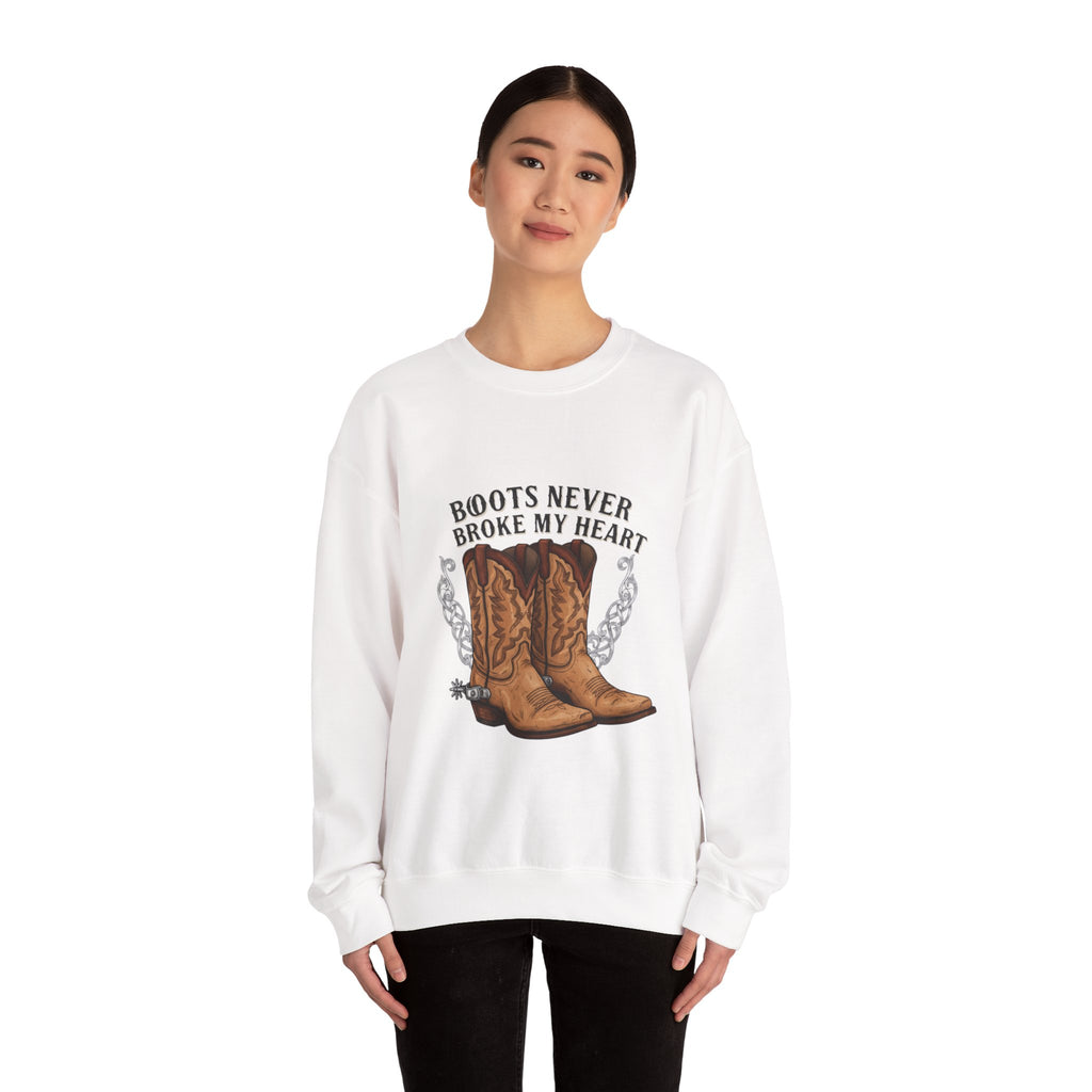 “Boots Never Broke My Heart” Western Sweatshirt