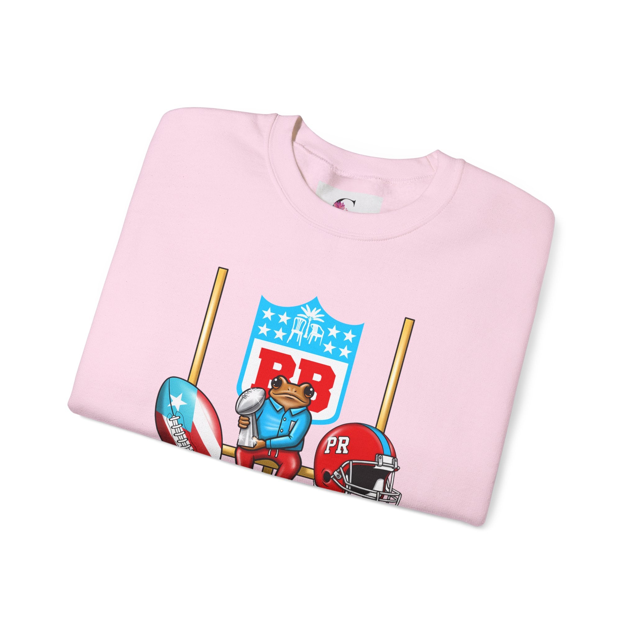 Benito Bowl Football Crewneck Sweatshirt — Retro Puerto Rico Flag Game Day Pullover