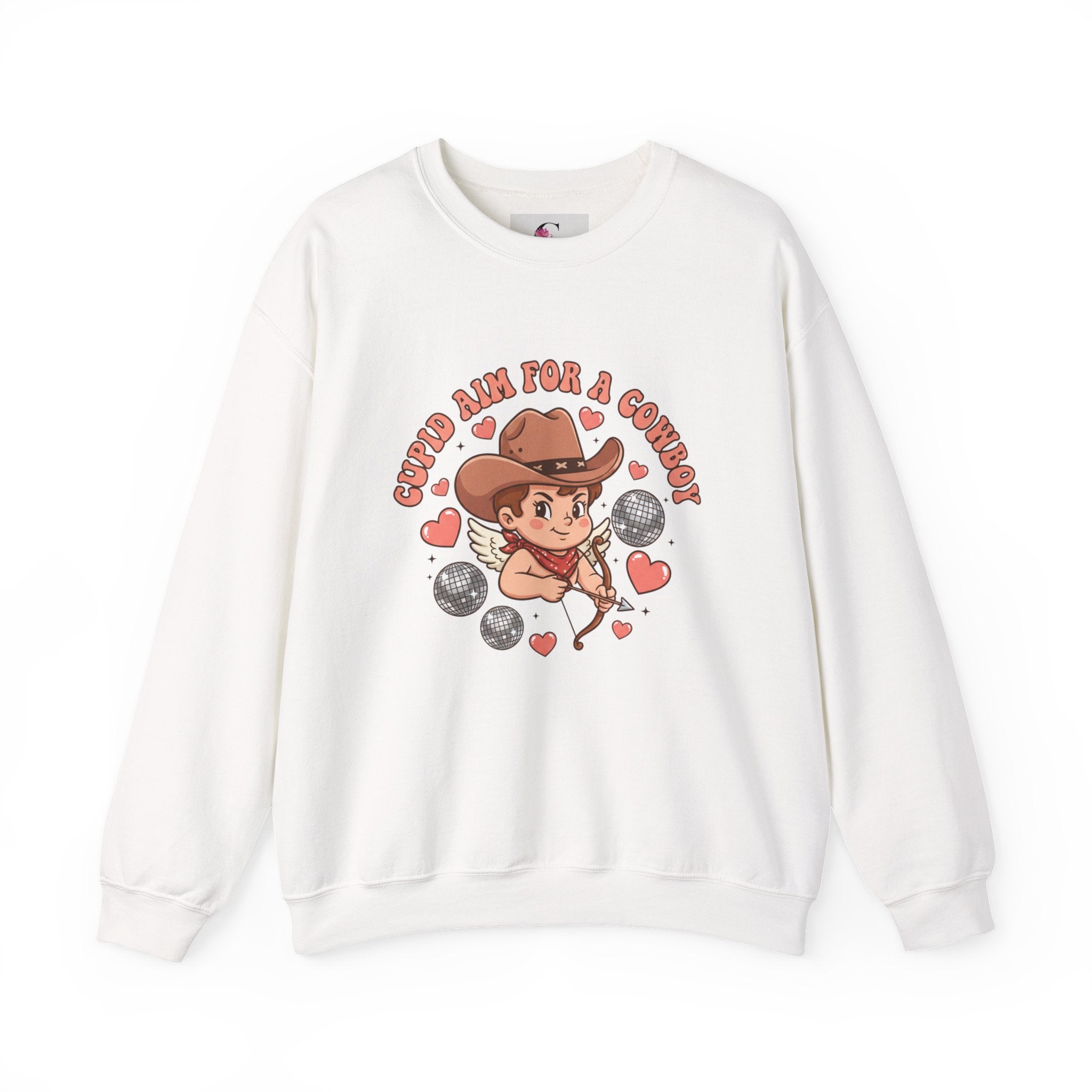 Cowboy Valentine Crewneck Sweatshirt | Western Valentine, Boot Heart Design