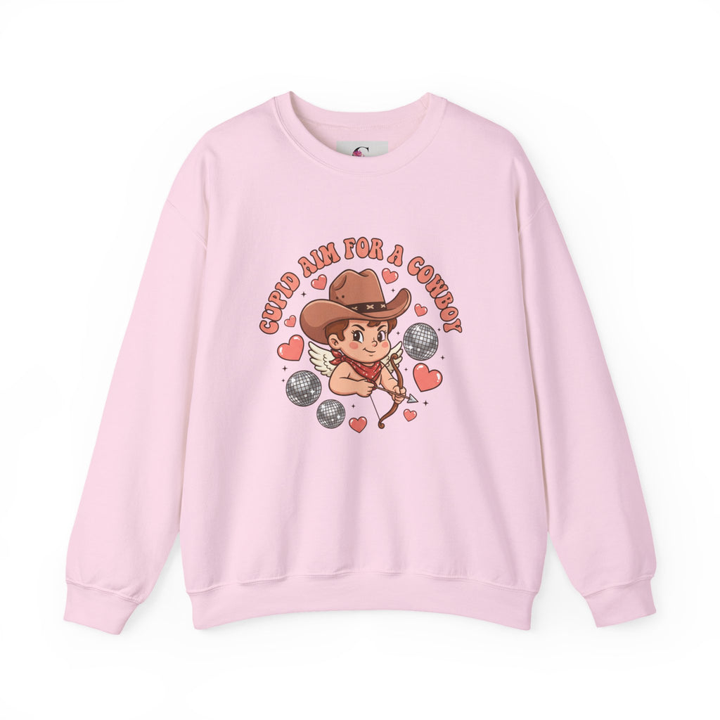 Cowboy Valentine Crewneck Sweatshirt | Western Valentine, Boot Heart Design