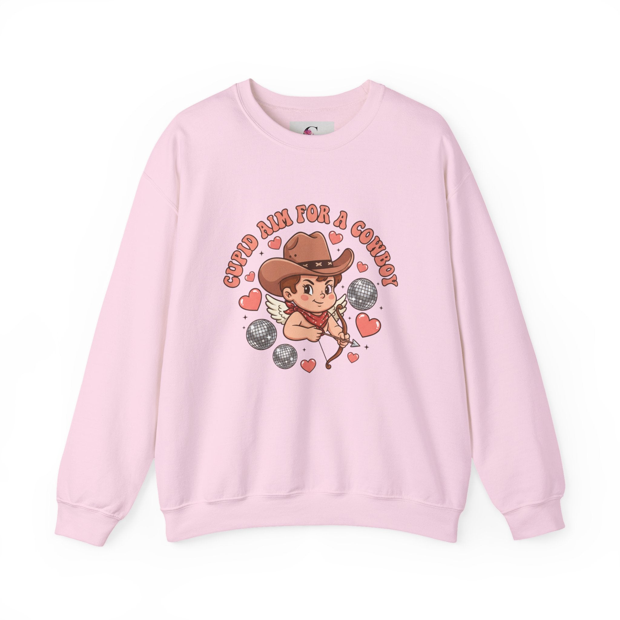 Cowboy Valentine Crewneck Sweatshirt | Western Valentine, Boot Heart Design
