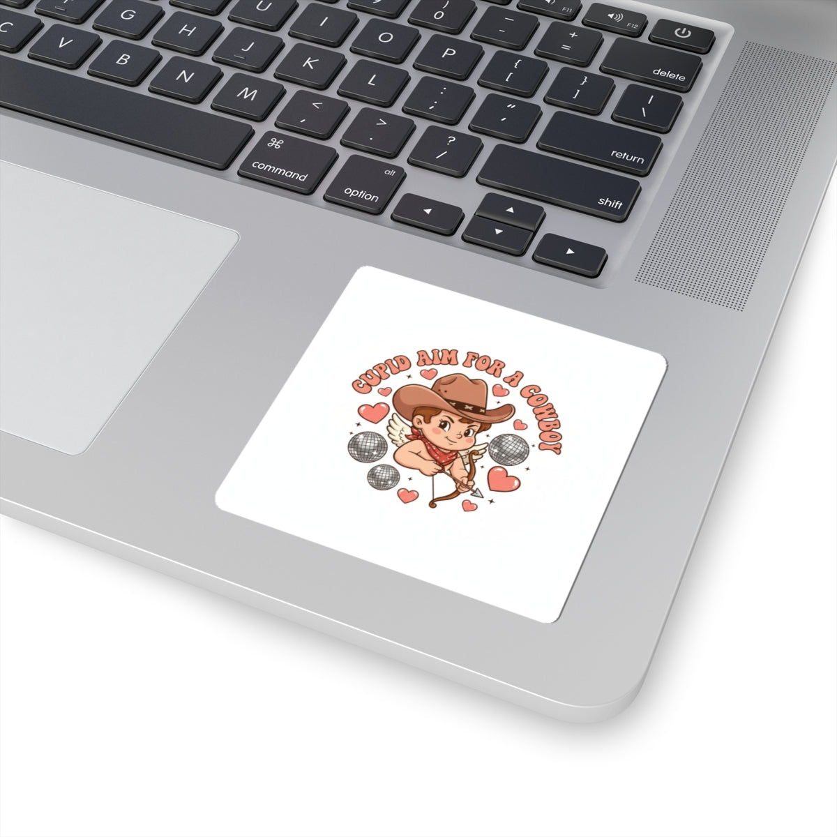 “Cupid Aim for a Cowboy” Valentine Sticker | Western Valentine